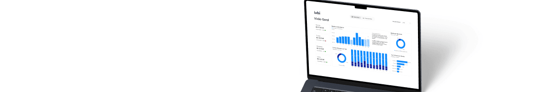 Tablet com Dashboard Financeiro